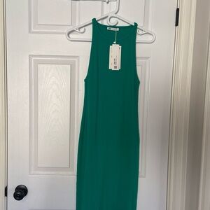 Zara kelly green ribbed dress - size large